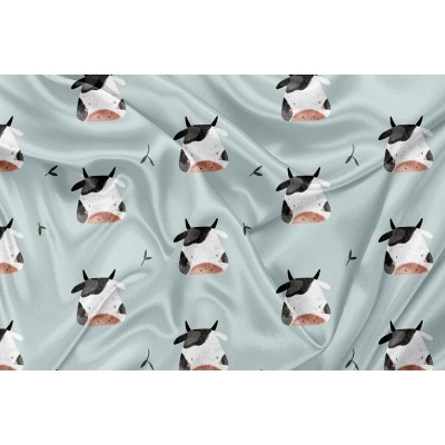 Printed Cuddle Minky Petite Vache - PRINT IN QUEBEC IN OUR WORKSHOP
